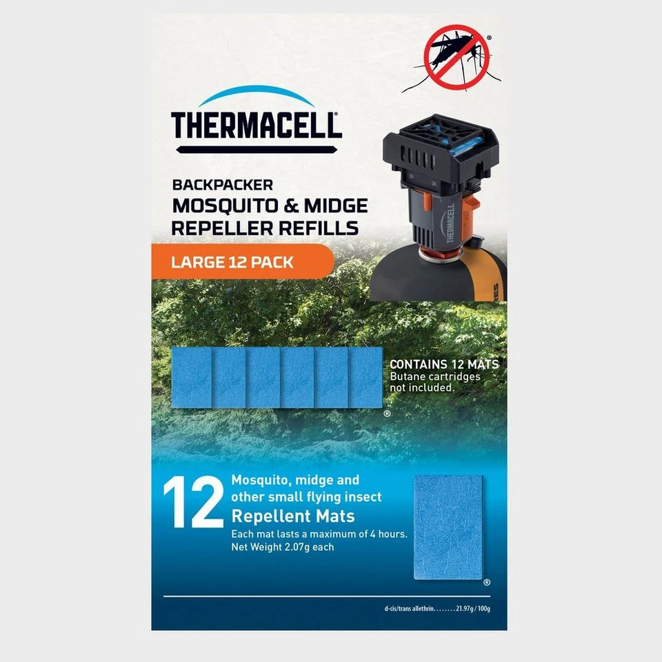 Thermacell Large Backpacker Mosquito & Midge Repeller Refills (12 Pack) 1 Thermacell Large Backpacker Mosquito & Midge Repeller Refills (12 Pack)