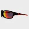 SINNER Eaton Sunglasses (Shiny Black / Red Revo)