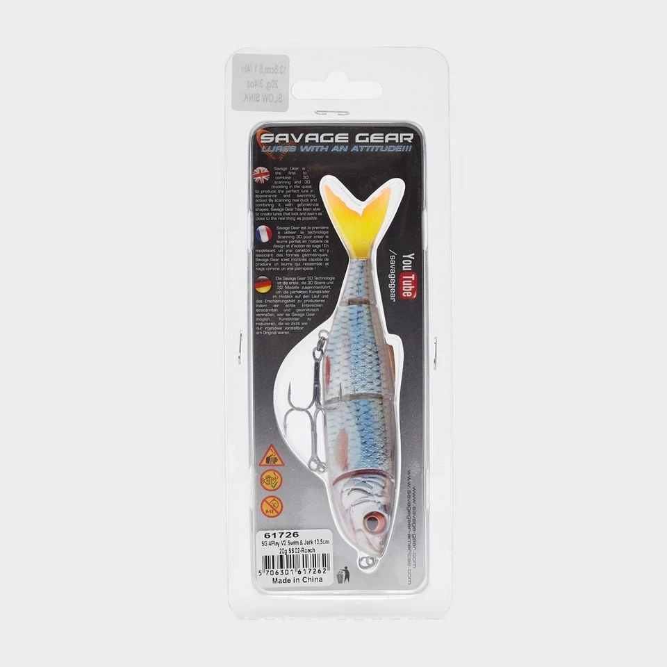 Sg 4Play V2 Swim & Jerk 13.5Cm 20G Ss Roach 2 Sg 4Play V2 Swim & Jerk 13.5Cm 20G Ss Roach - Image 2
