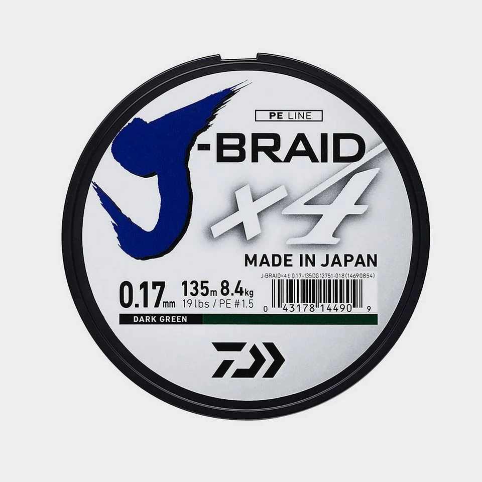 Daiwa J Brd X4E 0.15Mm 135M Dark Grn 1 Daiwa J Brd X4E 0.15Mm 135M Dark Grn