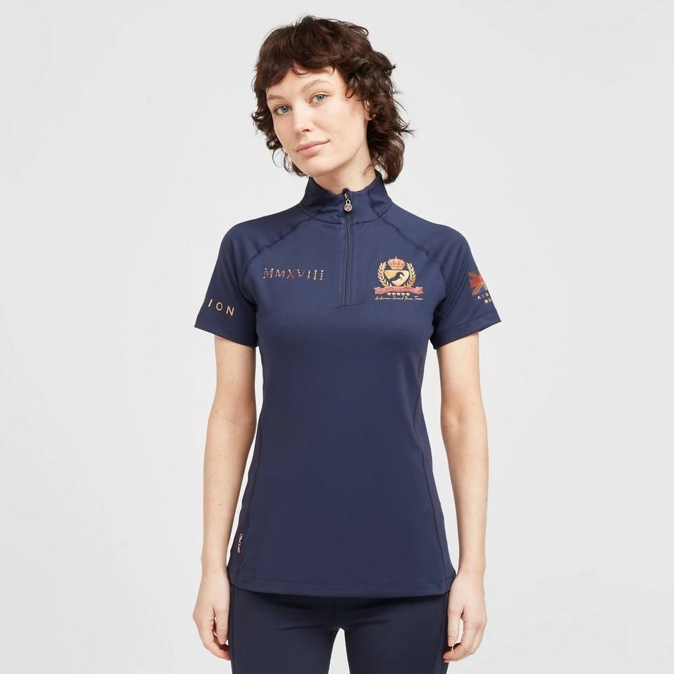 Ladies Team Short Sleeve Base Layer Navy 1 Ladies Team Short Sleeve Base Layer Navy
